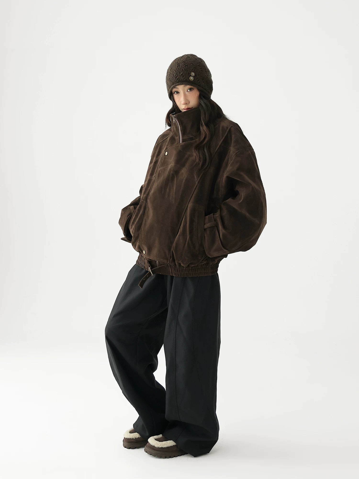 AceStudios Vintage Suede Stand-Up Jacket