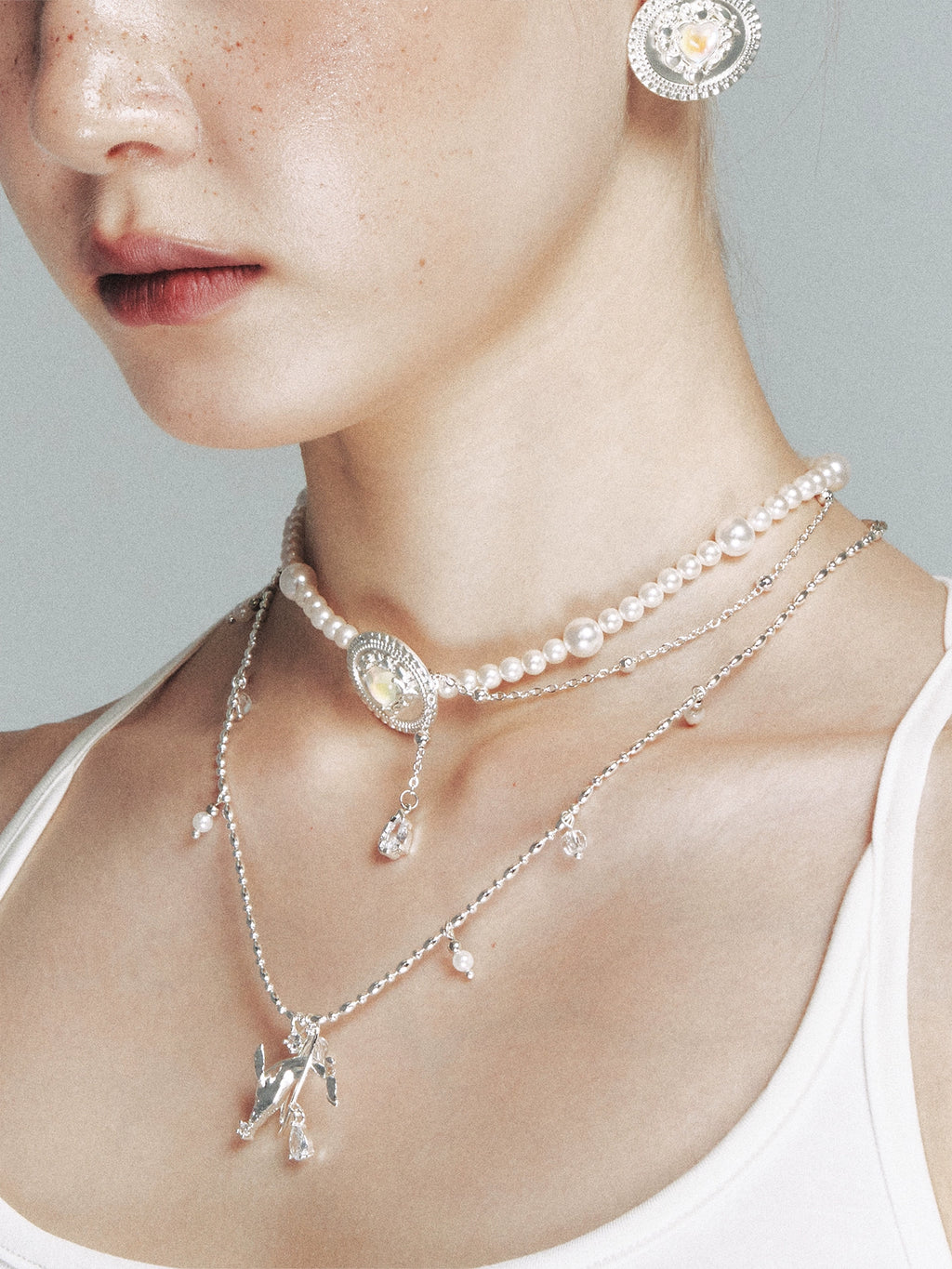 1JINN Whale Pendant Collarbone Chain