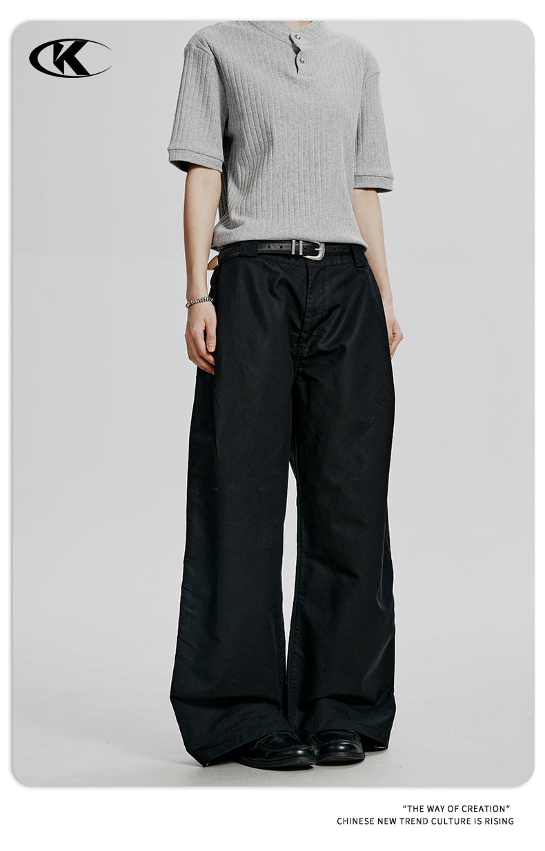 11KN 11 oz Cotton Pleated Cargo Pants