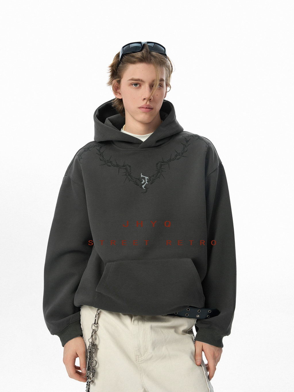 JHYQ Thorn Print Hoodie