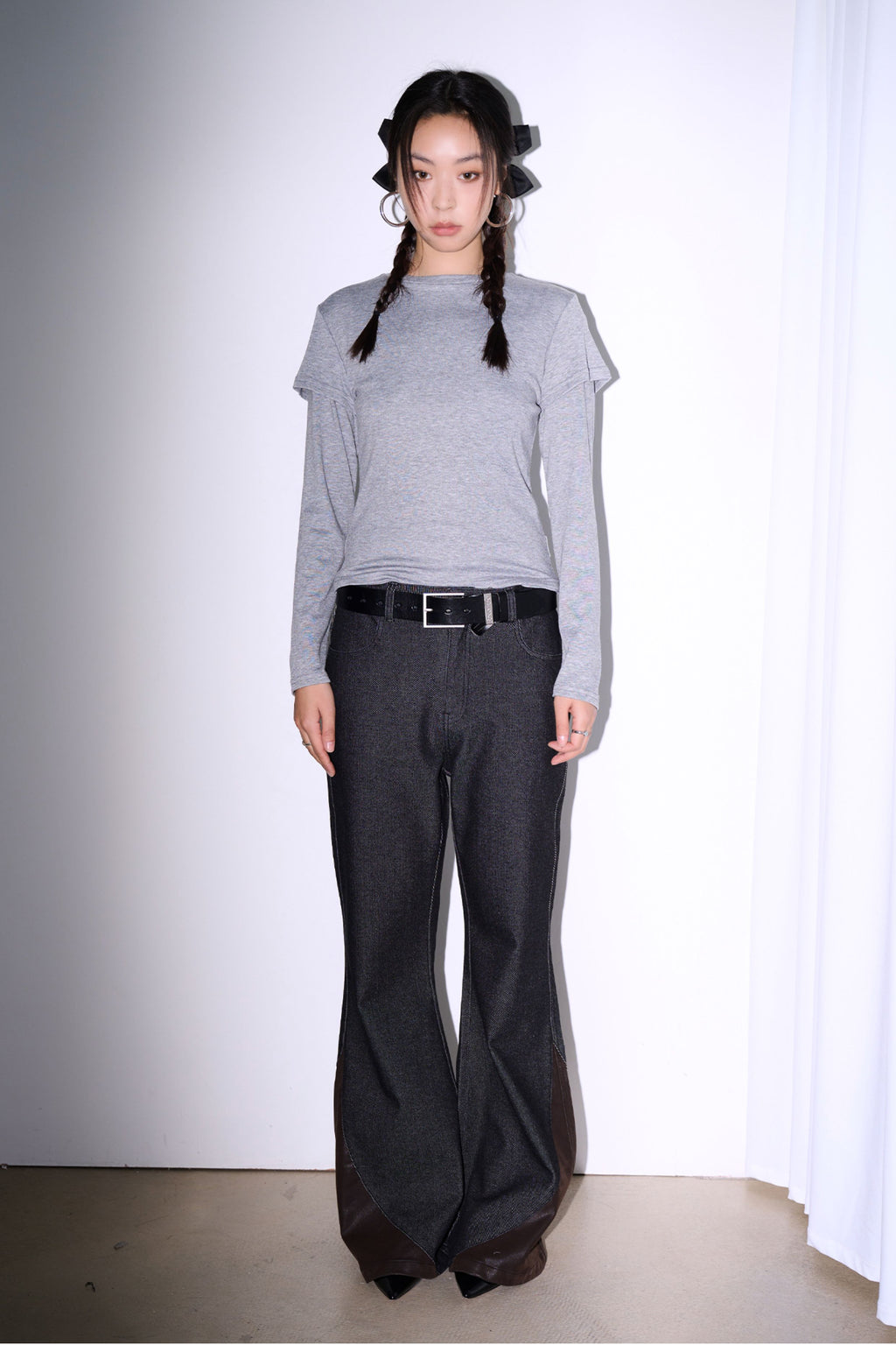 FUNKYFUN Tencel Thin Soft Comfortable Long-sleeved Bottoming Shirt