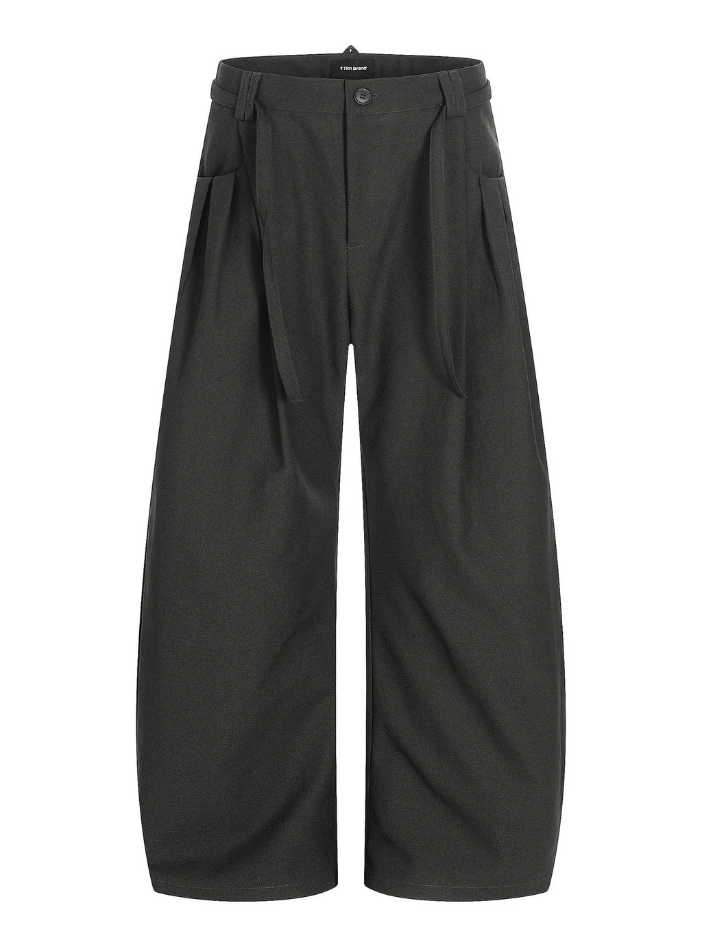 11KN Drawstring Retro Pleated Loose and Thin Trousers