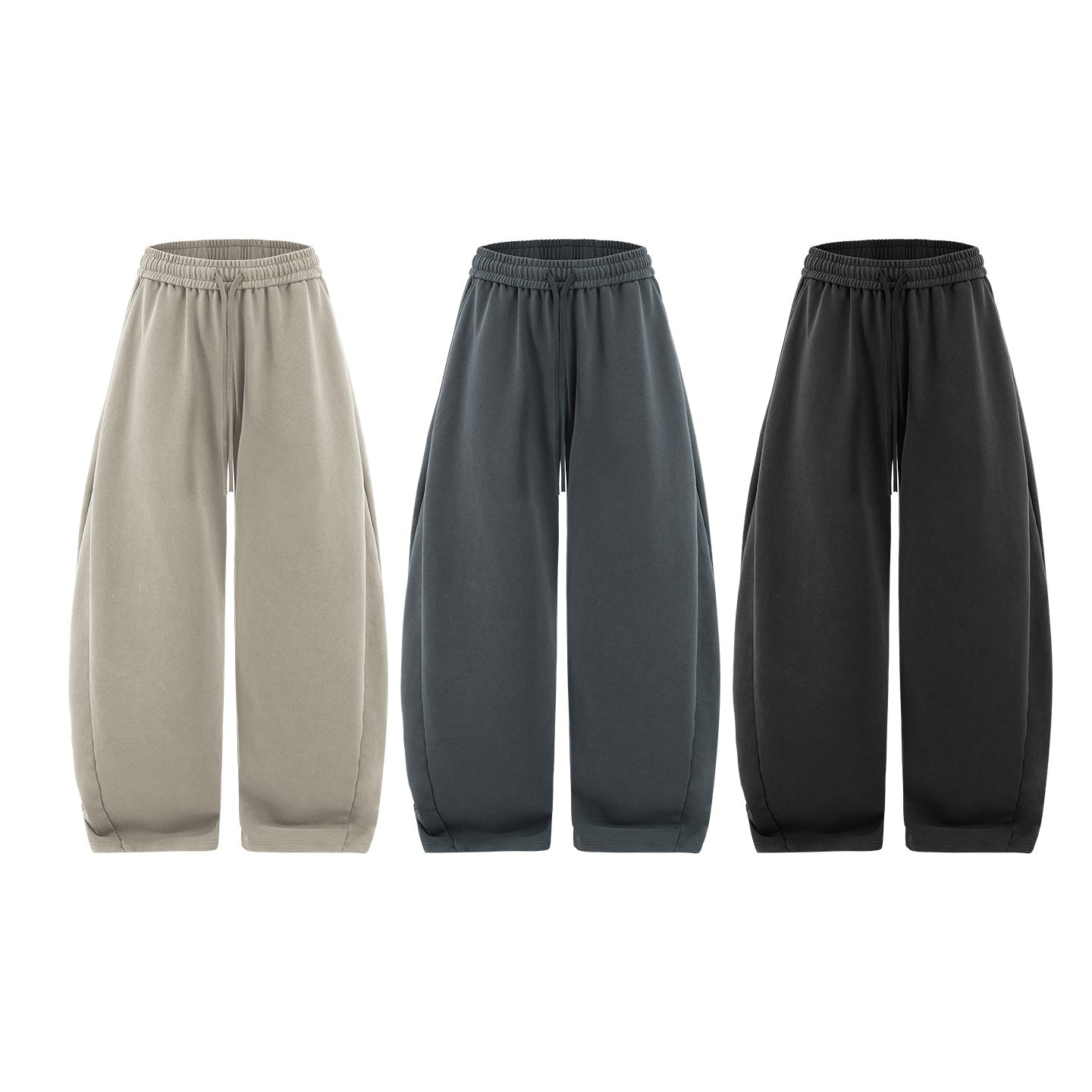 Inflation Casual Wide-leg Washing Scimitar Sweatpants