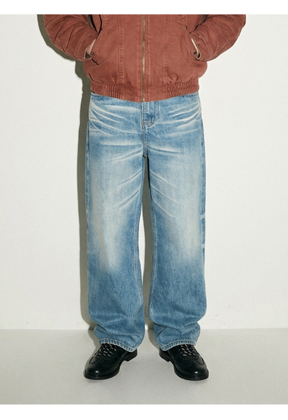 MADEEXTREME Straight Versatile Loose Jeans