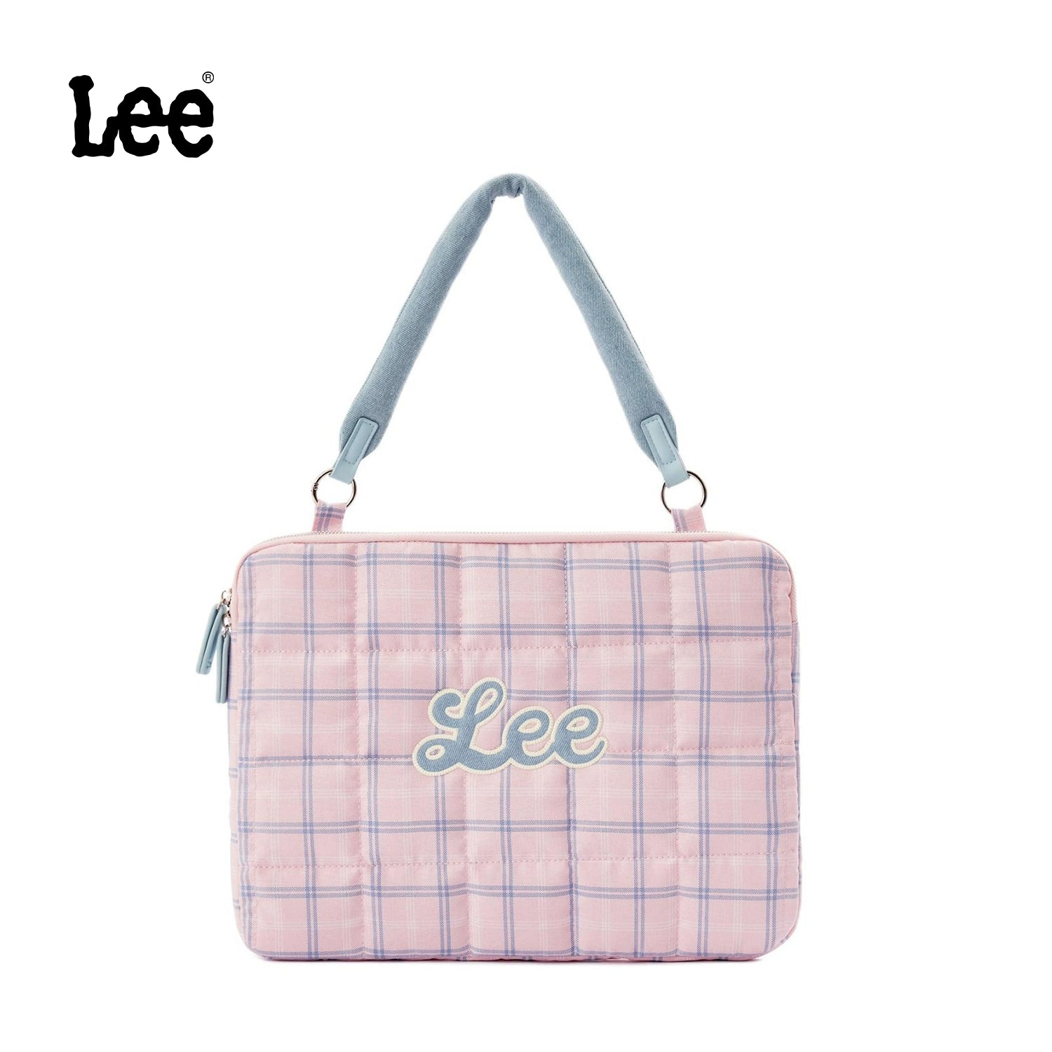 Lee Contrast Checked Tote Bag