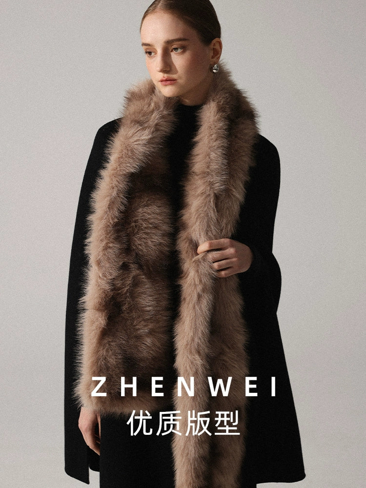 ZHENWEI Versatile Imitation Fox Fur Scarf