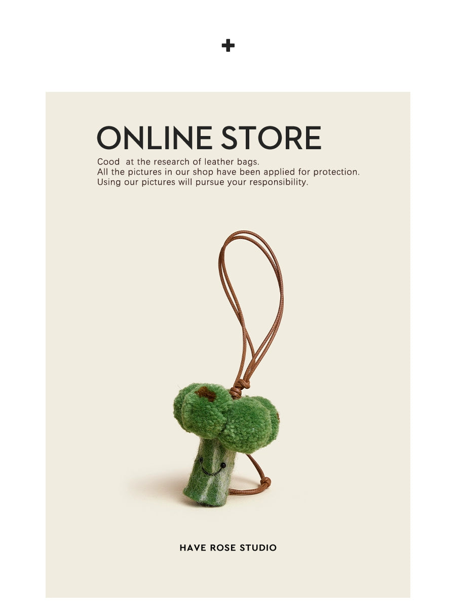 HAVEROSE Wool Felt Persimmon Ruyi Pendant