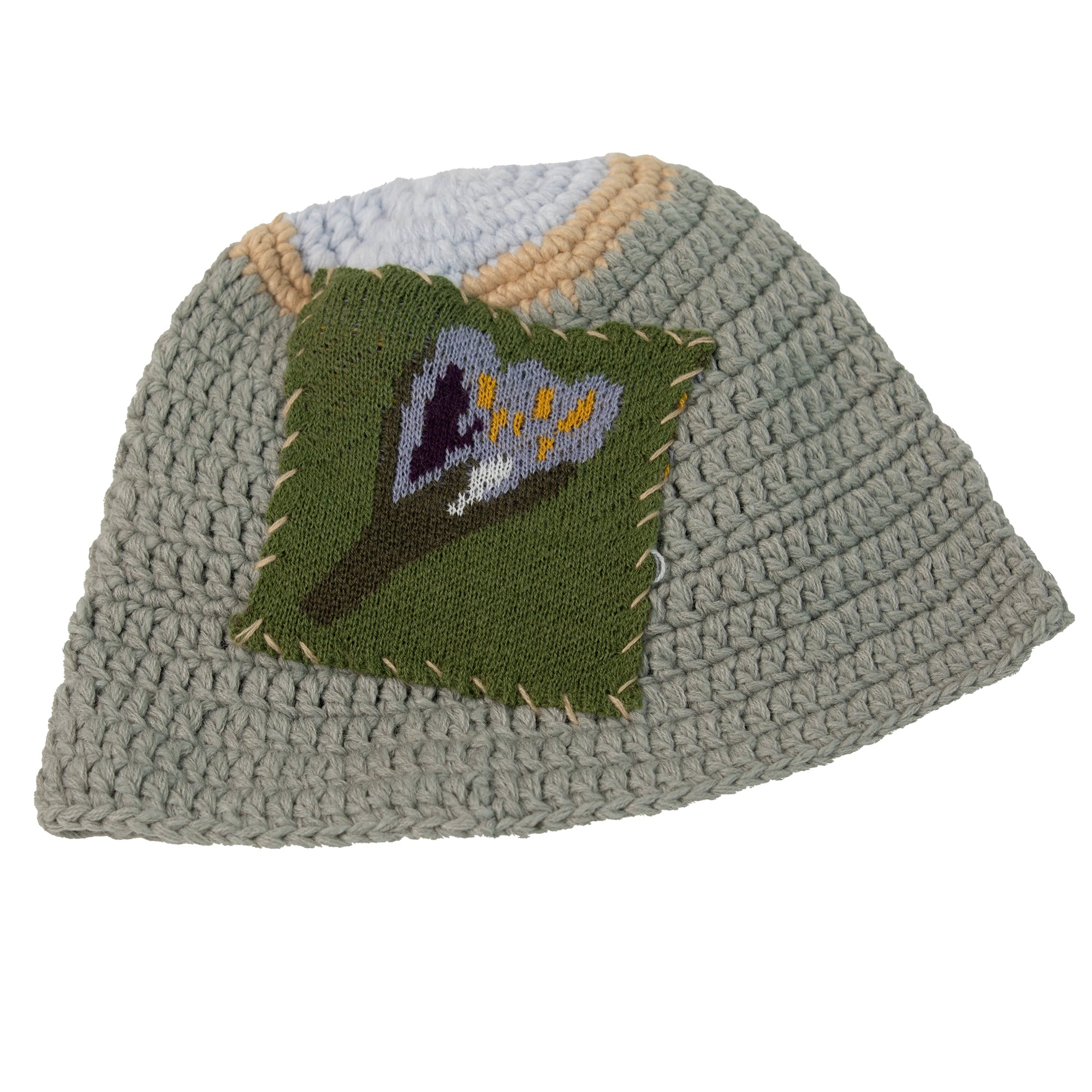 RHOMEHOUSE Hand Stitched Cloth Knitted Bucket Hat