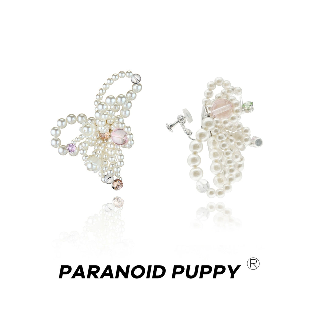 ParanoidP Pearl Flower Macaron Earrings