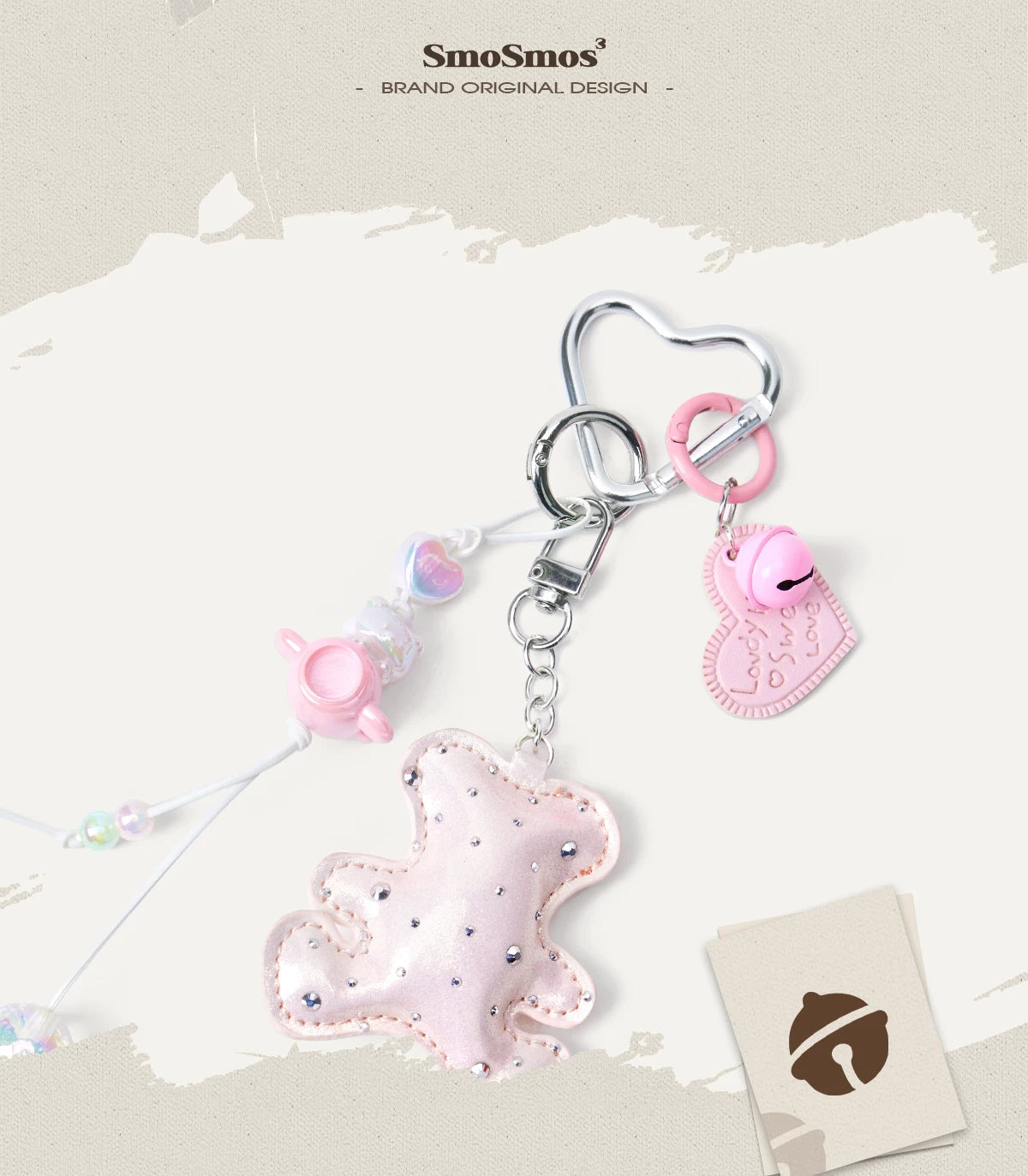 SmoSmos Suit Bear Plush Doll Bag Pendant