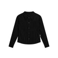 FUNKYFUN Fine Plaid Slim-fit Small Long-sleeved Shirt