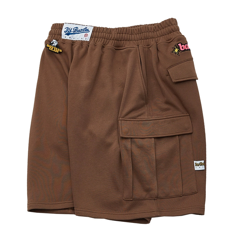 Battles Embroidered Multi-pocket Terry Tooling Shorts