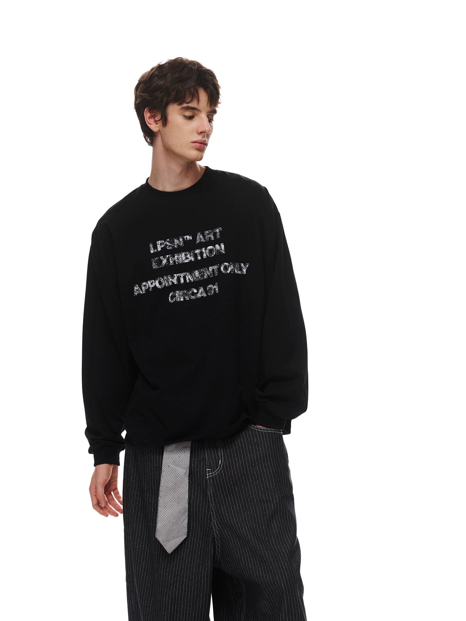 Loopsoon Front Chest Old Inkjet Print Long Sleeve