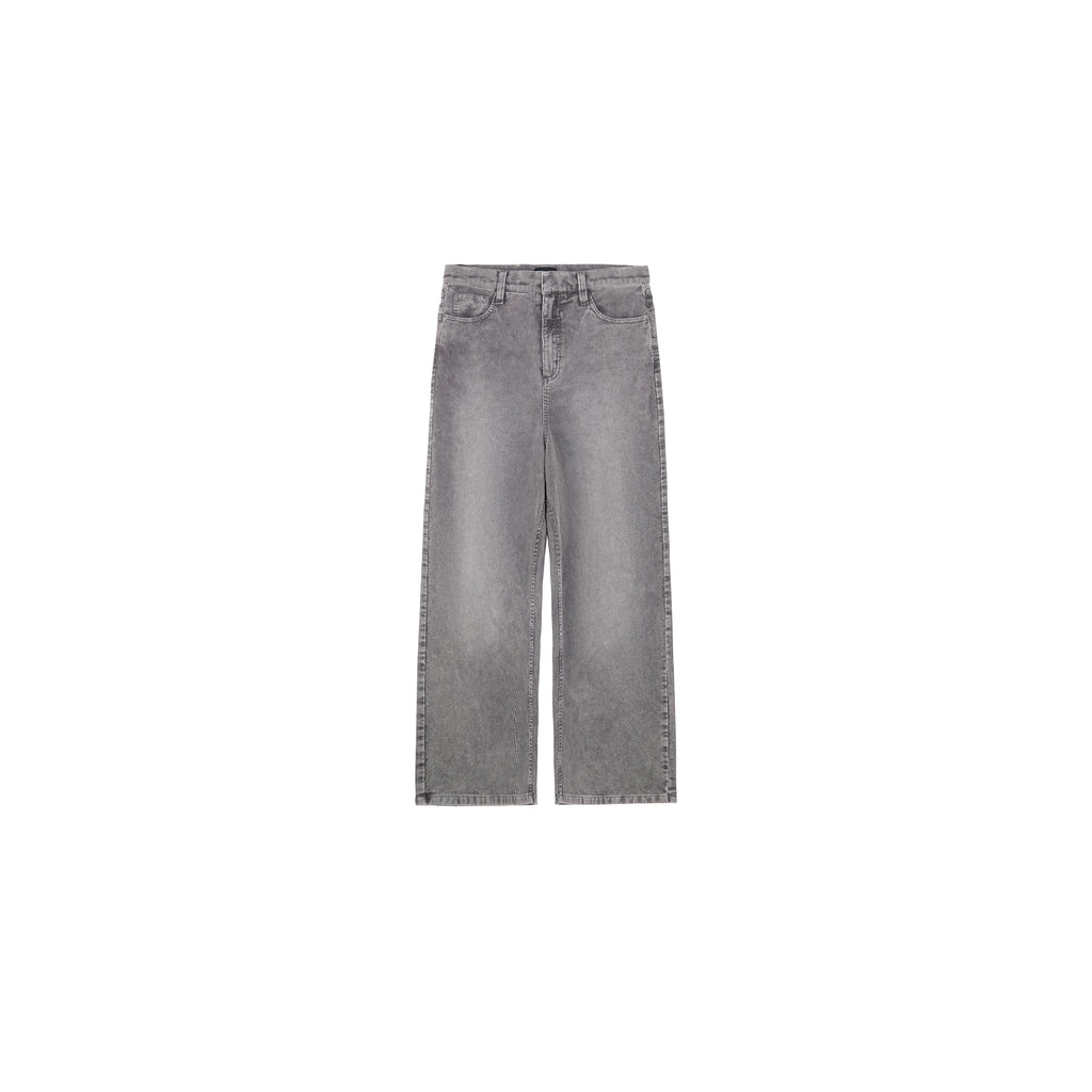 PLUS NO LOGO Corduroy Retro Old Loose Straight Trousers