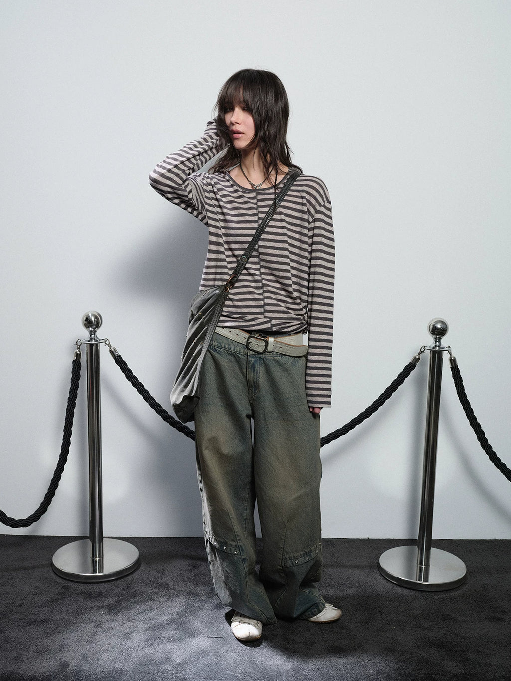 WearAndtear Striped Lightweight Hooded Long Sleeve