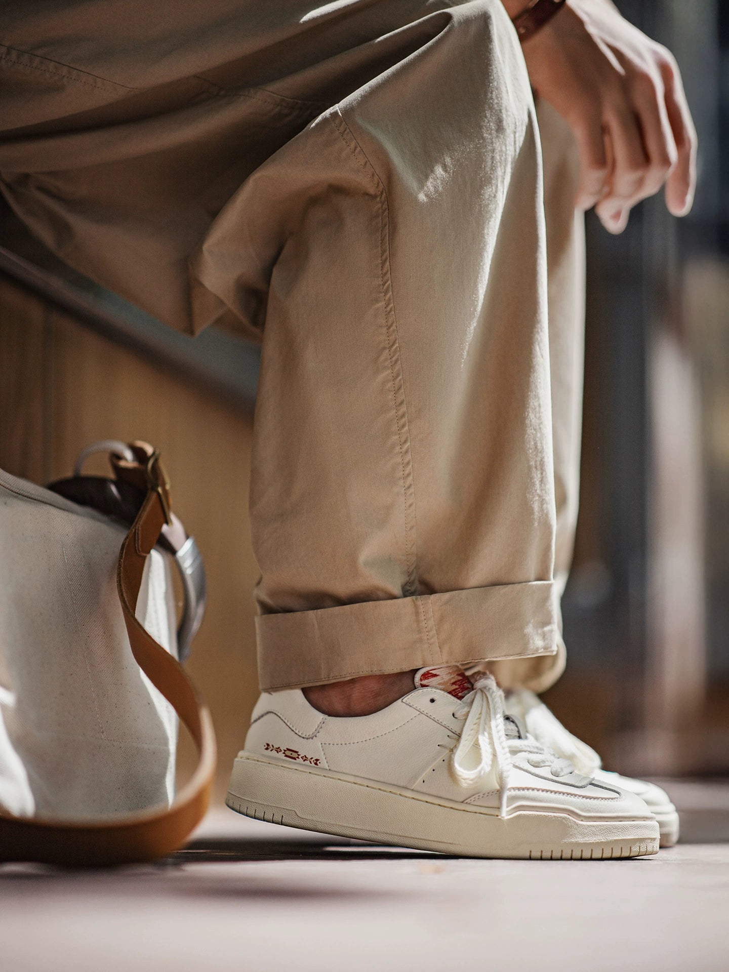 Madden Embroidered Platform Training Casual White Shoes