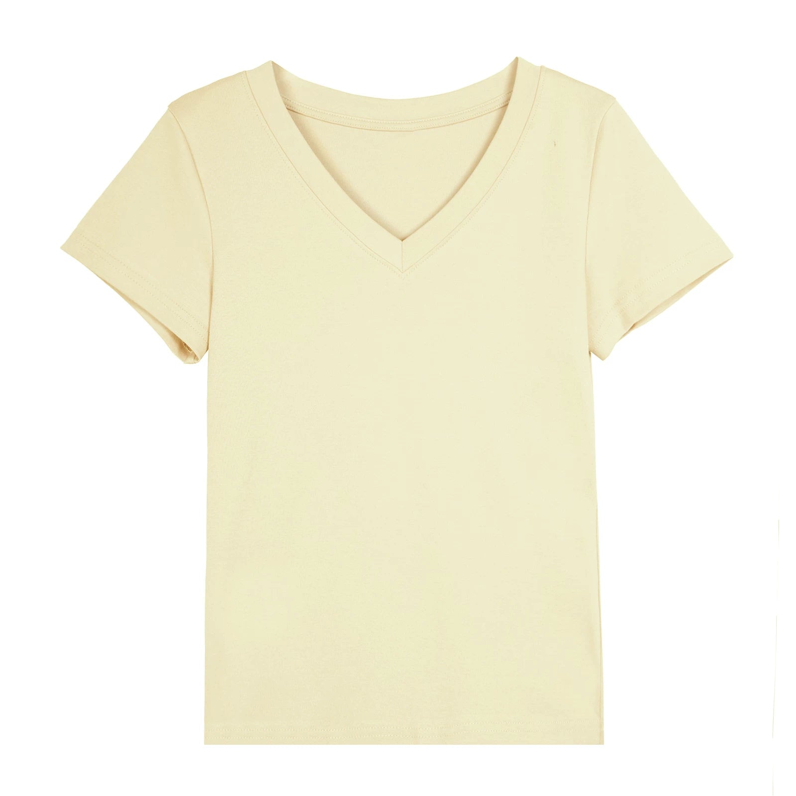 XUJING Simple V-neck Slim and Thin Tee