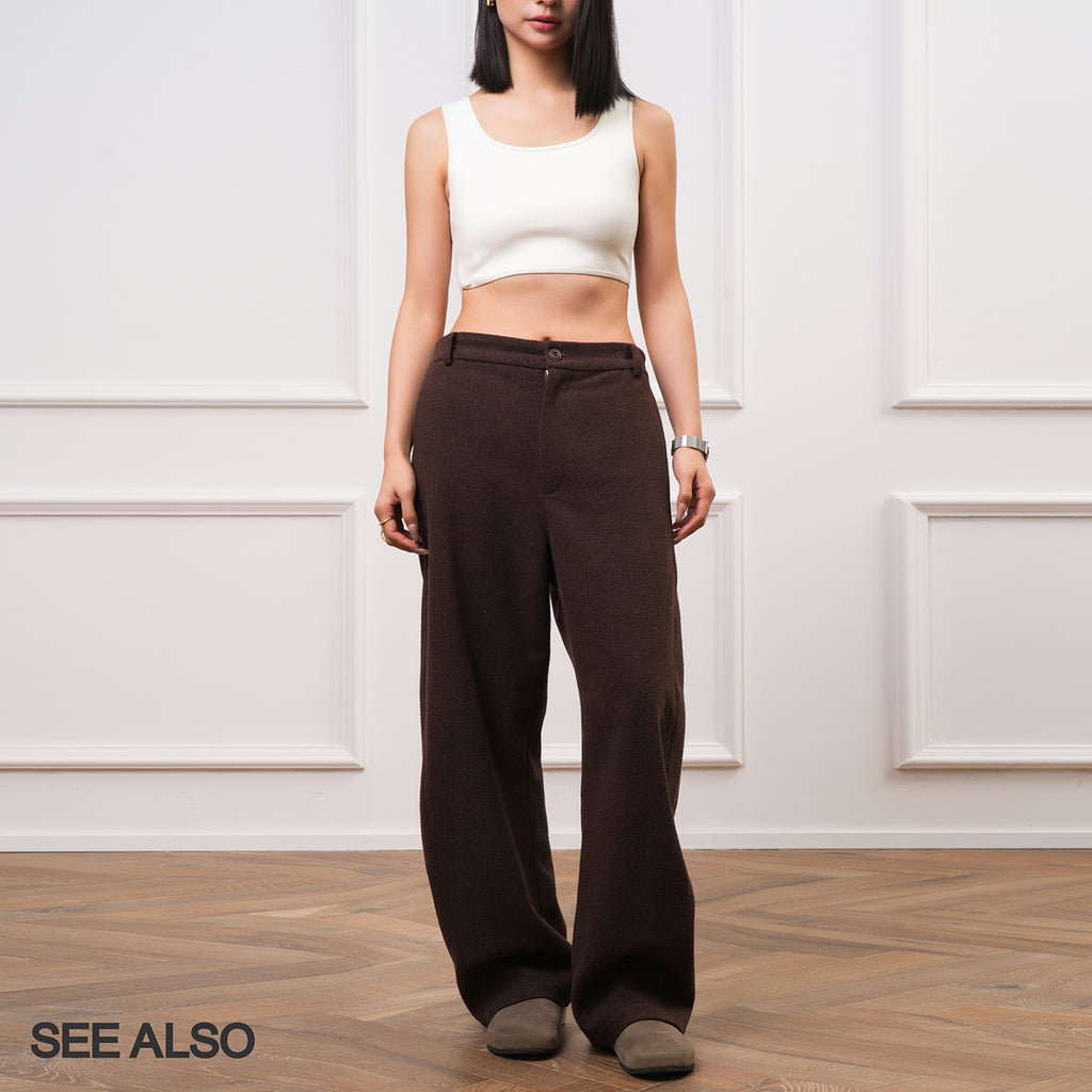 SEE ALSO wool old money scimitar pants 600g thickened Pants