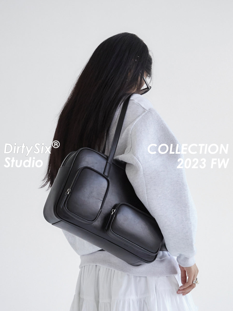 DirtySix Pierre Cow Split Leather Toast Bag