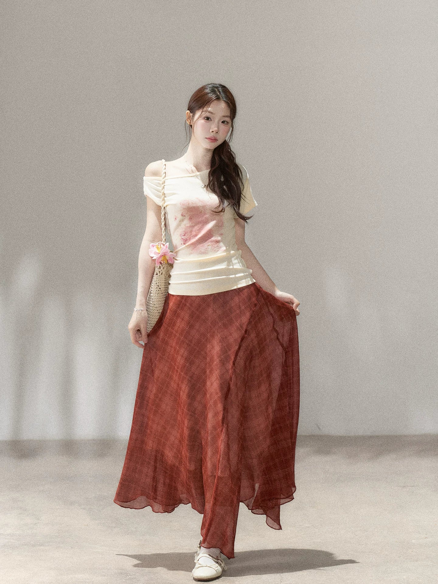 Wildberry Plaid High Waist Dress