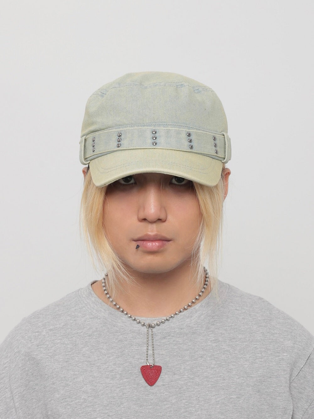WORLDWIDE Vintage Rivet Subculture Denim Flat Top Cap