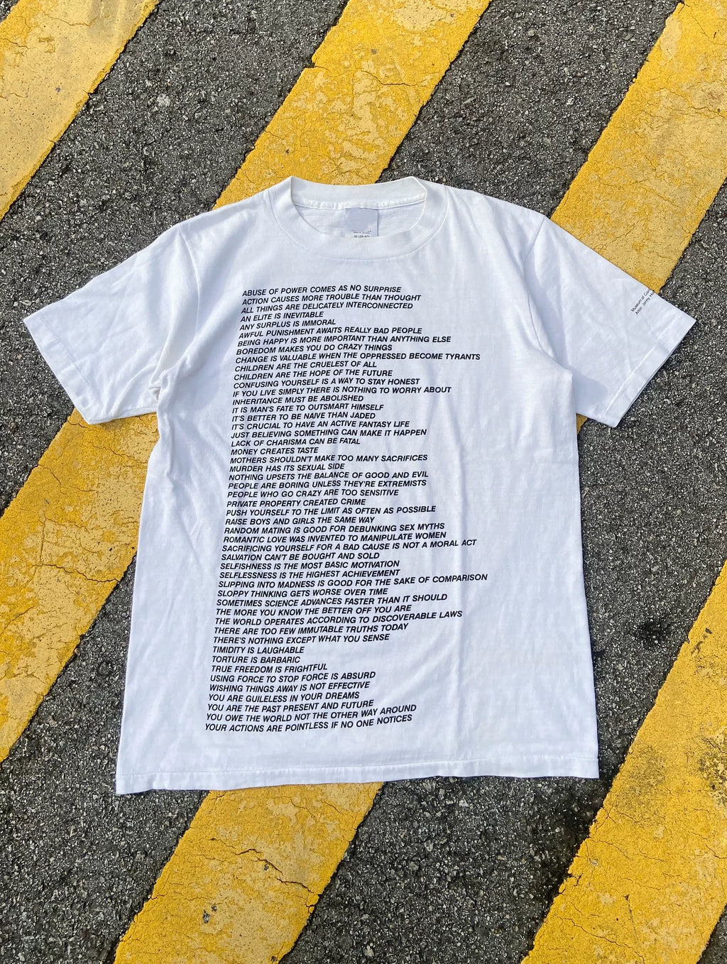 Wang Youbing English Slogan Loose Tee