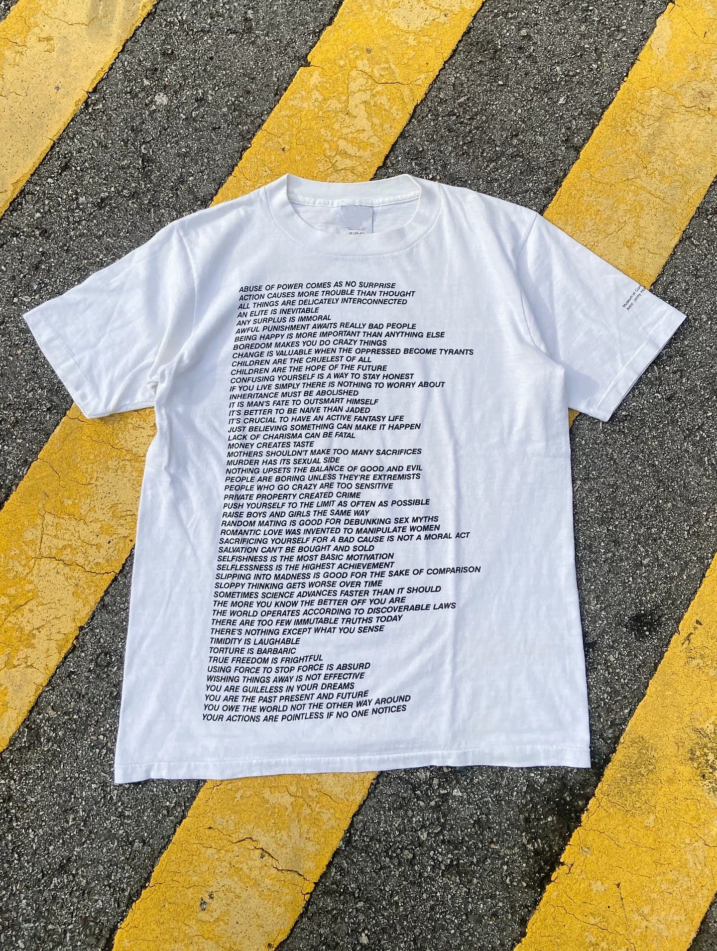 Wang Youbing English Slogan Loose Tee