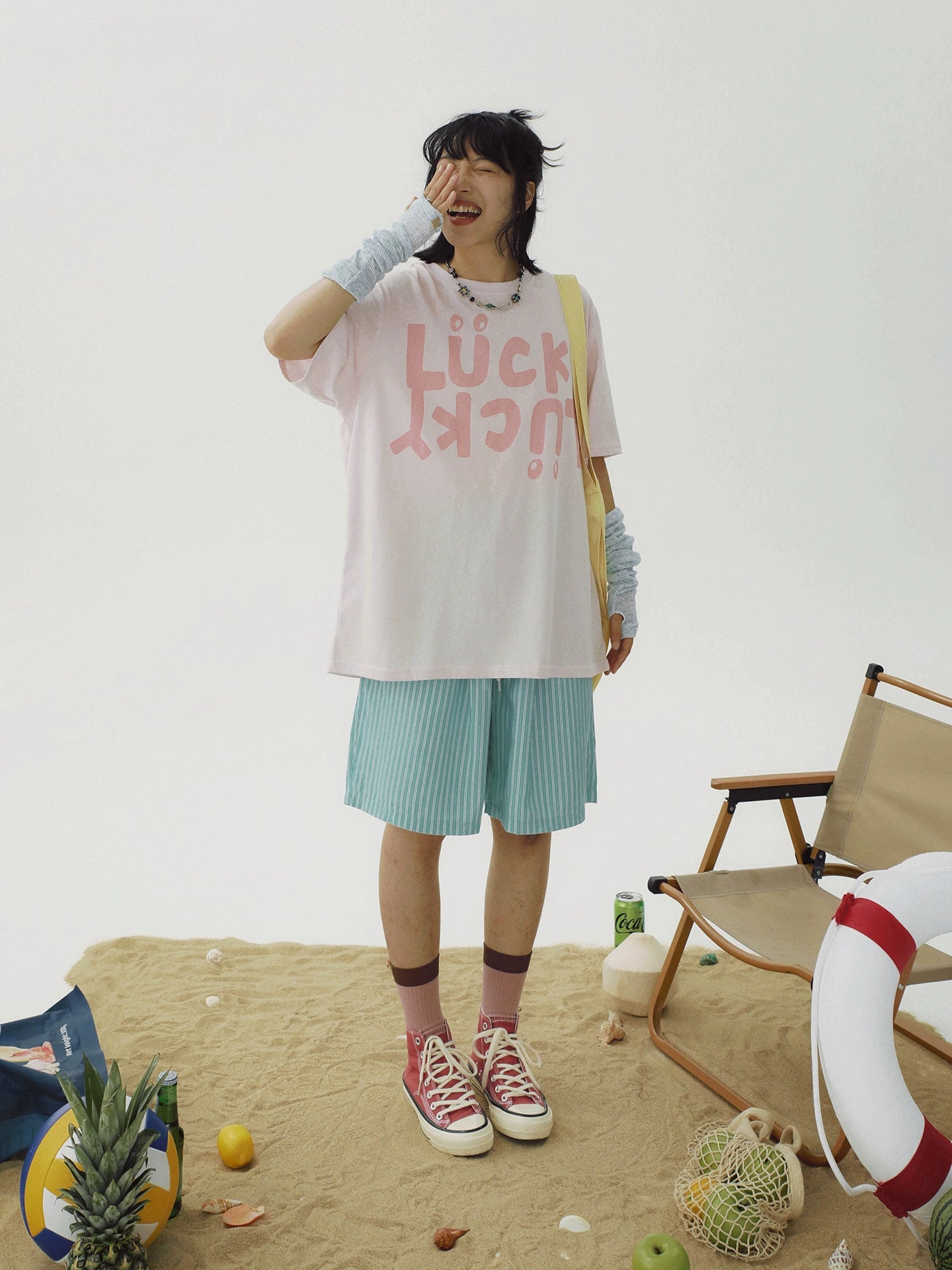 STILLYOU Versatile Striped Casual Shorts