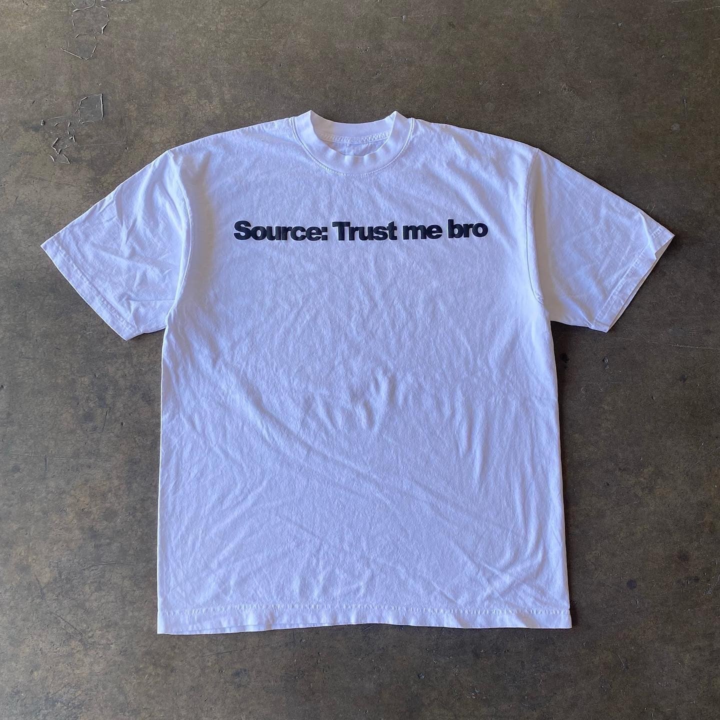 Wang Youbing Studio! TRUST ME BRO 260g 100% Cotton Tee