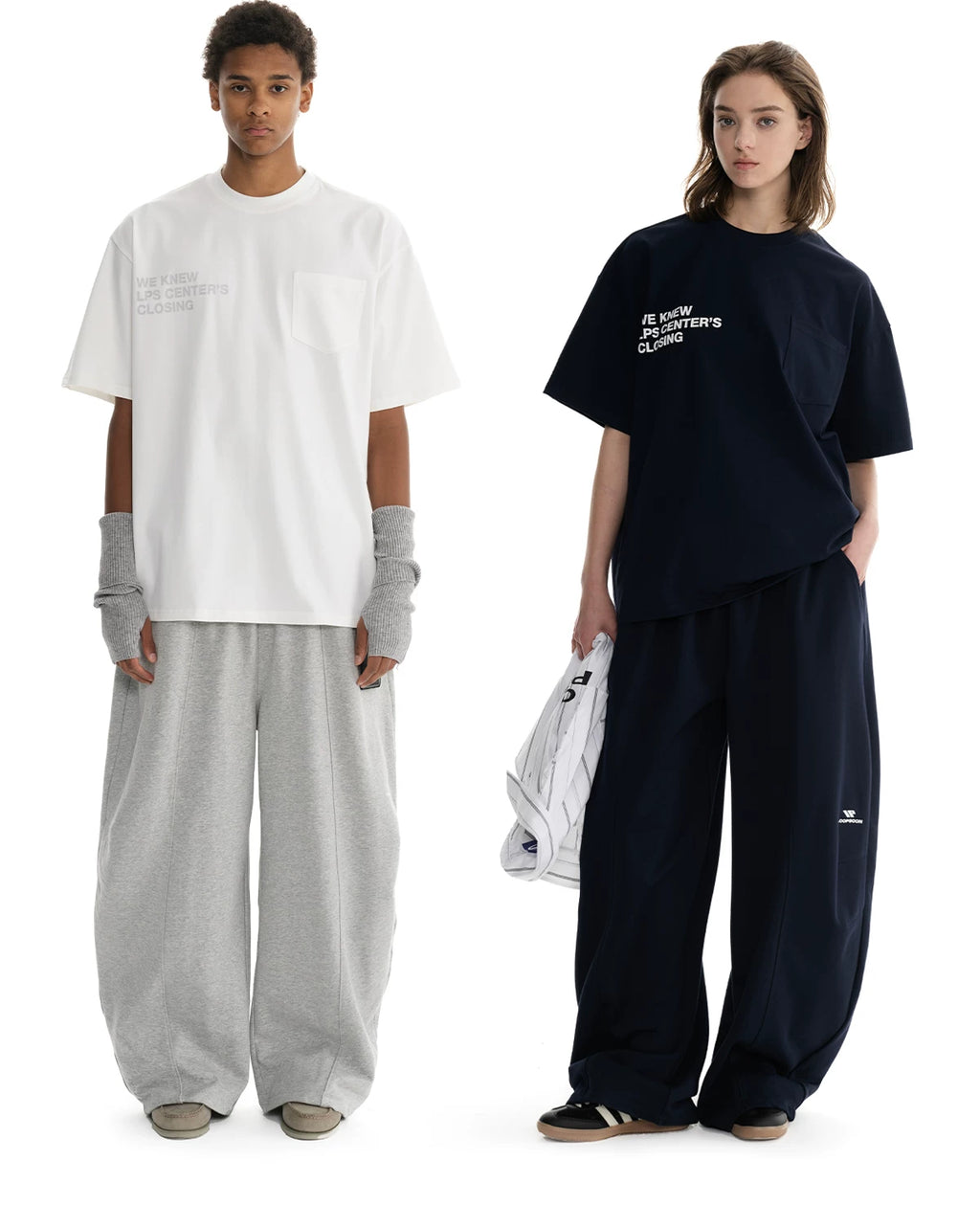 Loopsoon Pocket Print Bilateral Design Deconstructed Tee