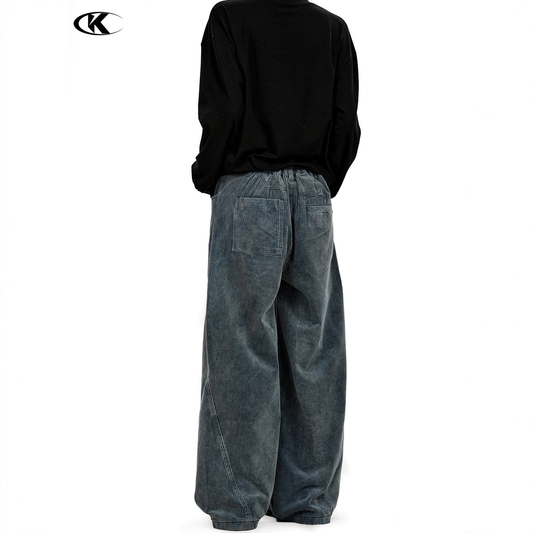 11KN corduroy straight-leg pure cotton washed pants