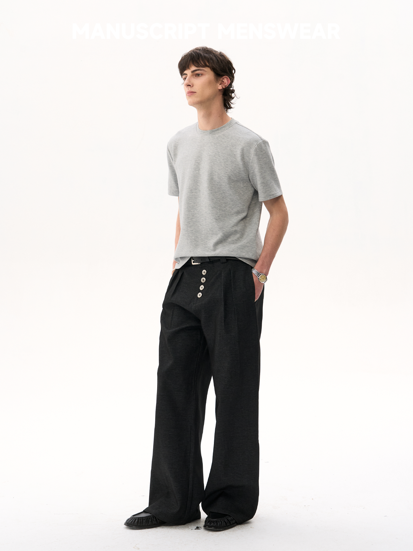 MANUSCRIPT Drape Cool Loose Trousers