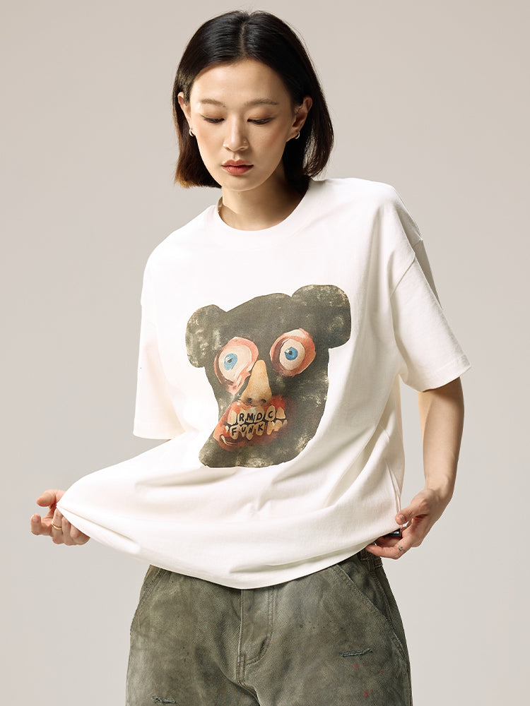 Remedy Emoji Bear Head Loose Tee