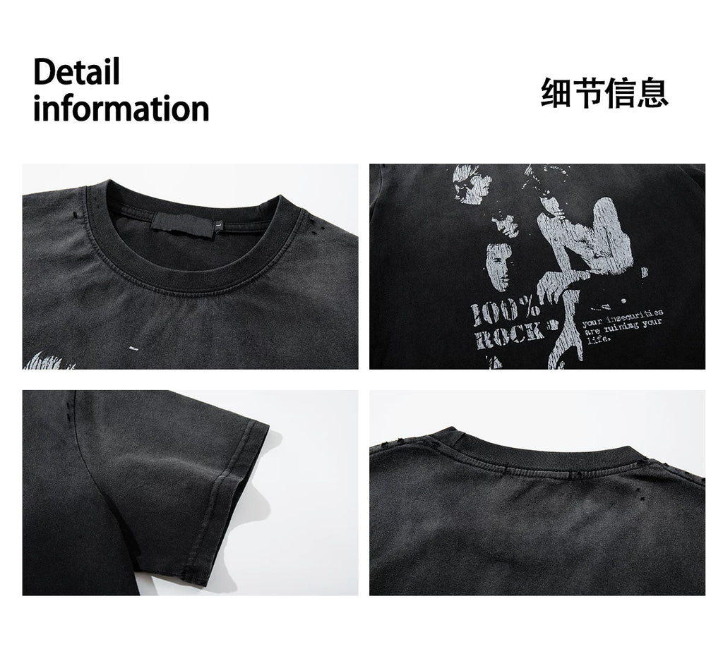 EAHO Old Casual Versatile Breathable Tee