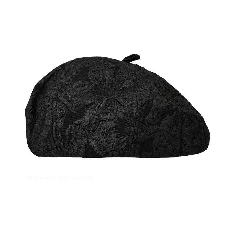 YORSOY Embossed Textured Face Small Casual Beret