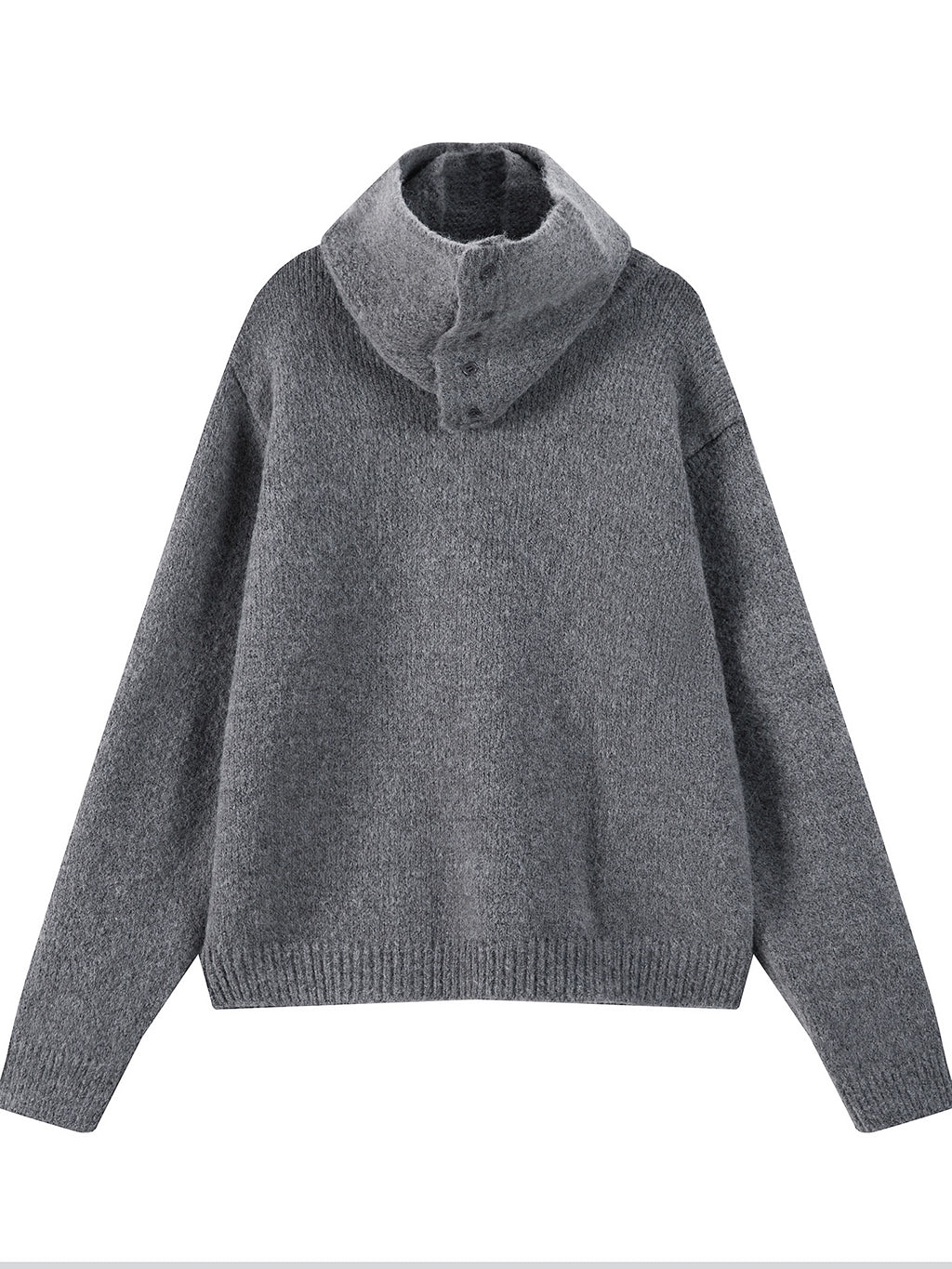 COLN Scarf Two-piece Short Sweater