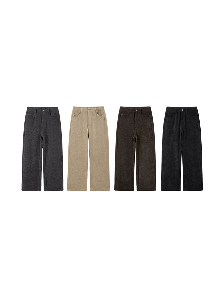 PLUS NO LOGO Corduroy Vertical Loose Straight-leg Pants