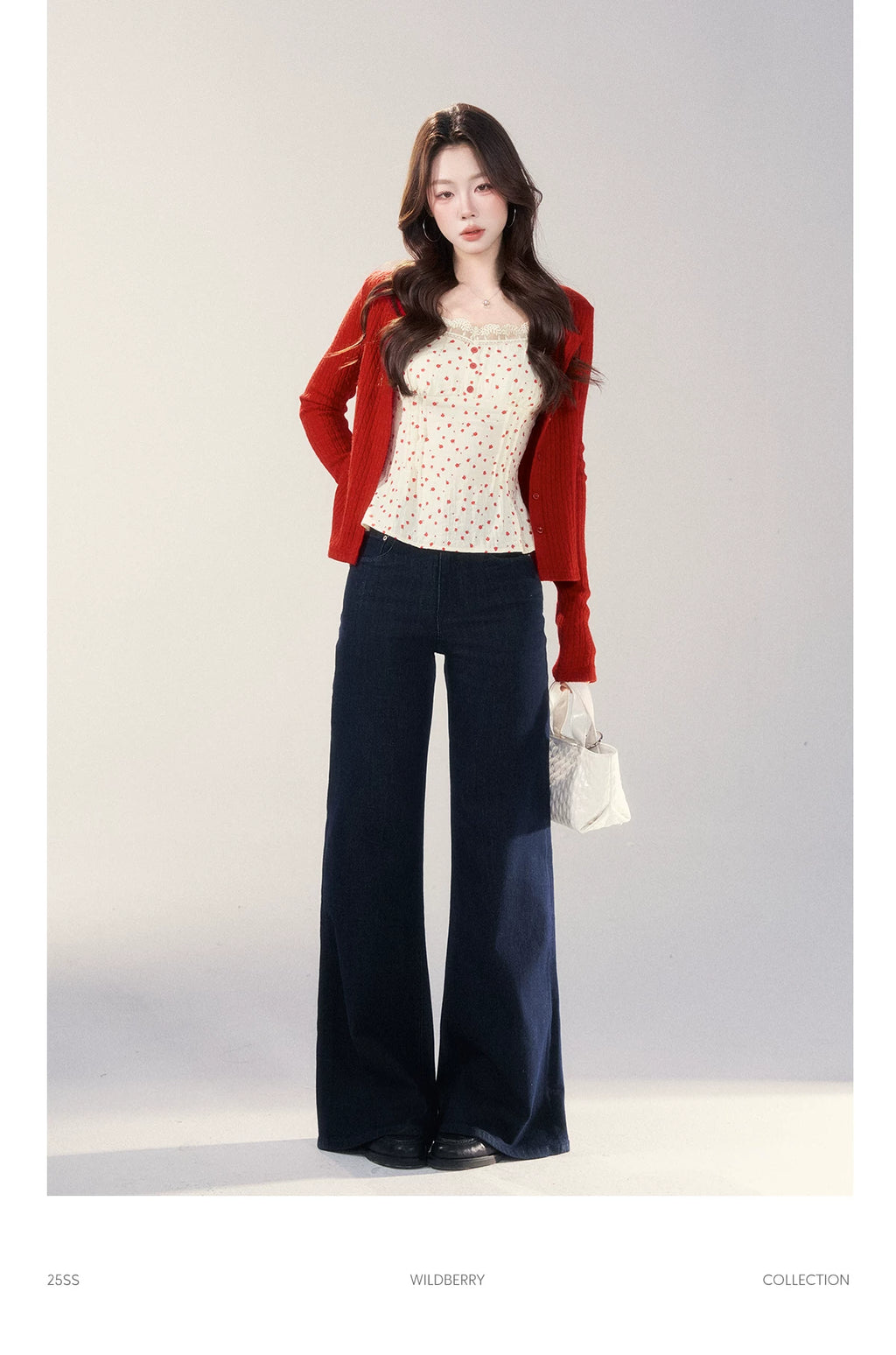 Wildberry High-rise Straight-leg Versatile Micro-flared Jeans