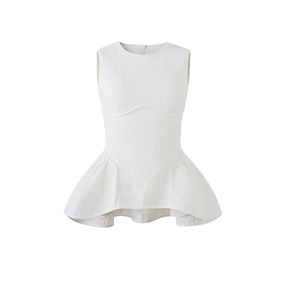 Avenement Slim-fitting Waist Round Neck Sleeveless Dress