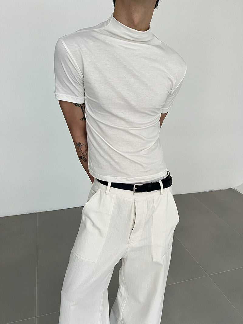 COLN Stack Collar Slim Versatile Tee