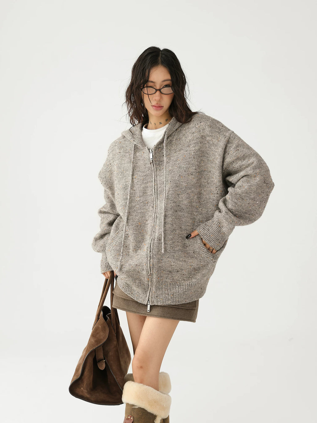 AceStudios Vintage Lazy Style Loose Knitted Jacket