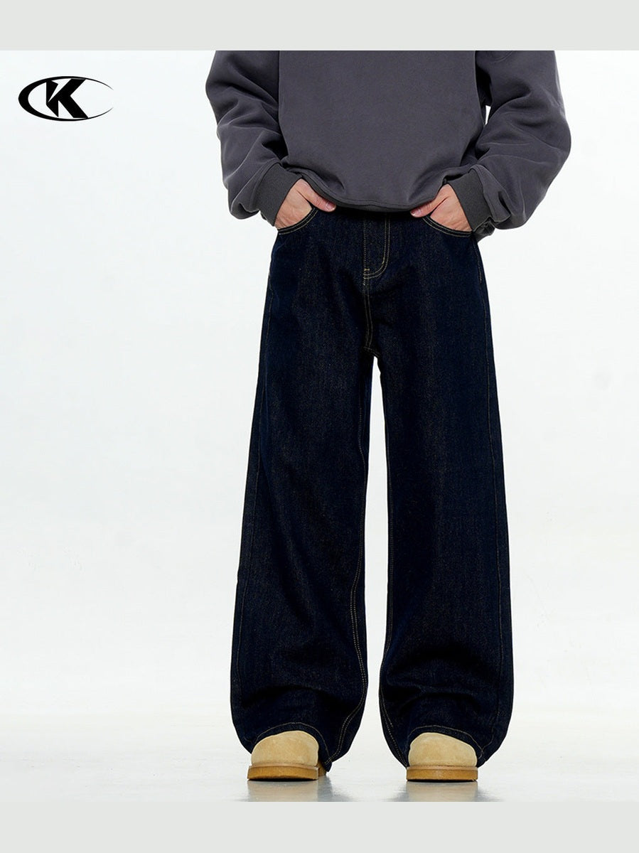 11KN Vintage Fleece Loose Casual Jeans