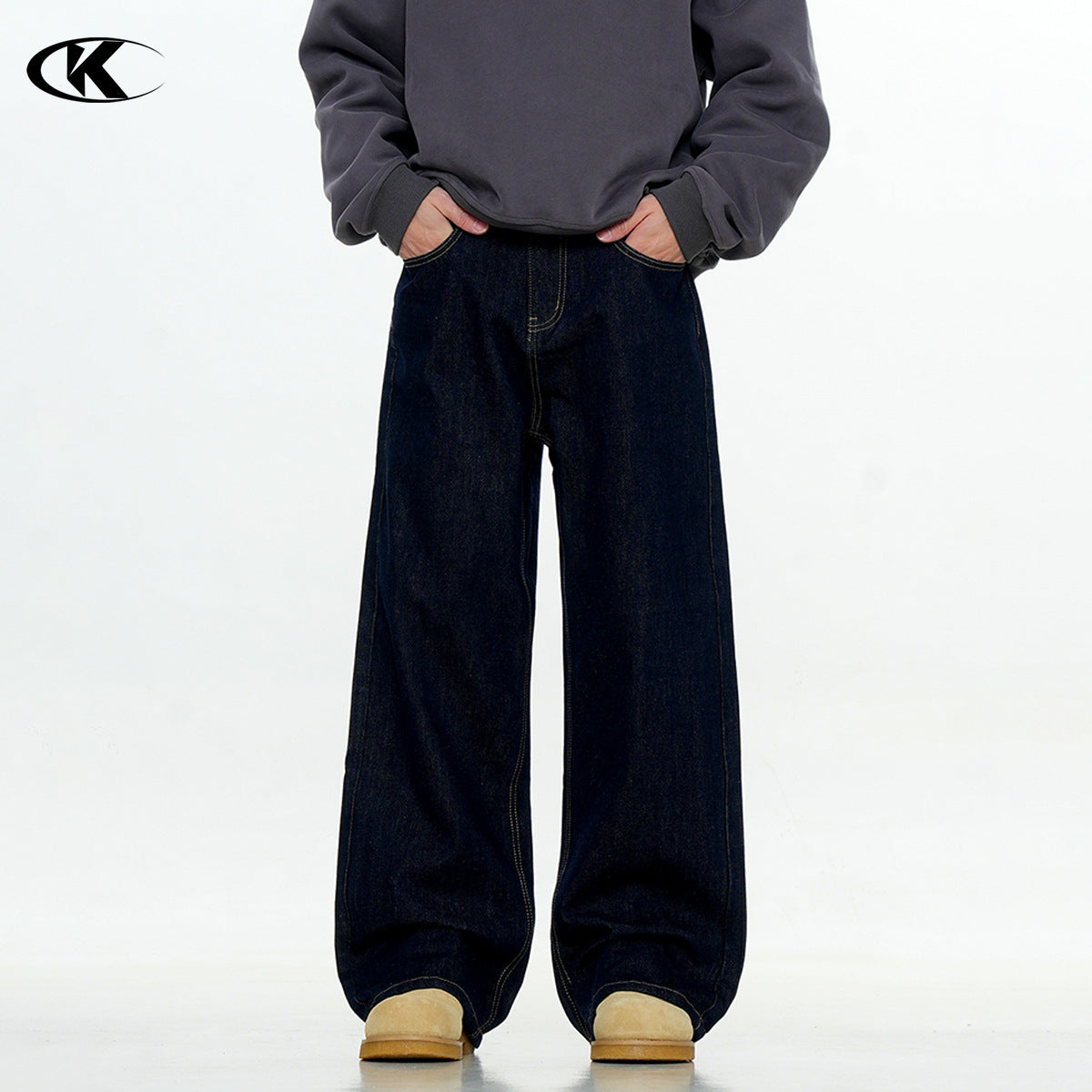 11KN Vintage Fleece Loose Casual Jeans