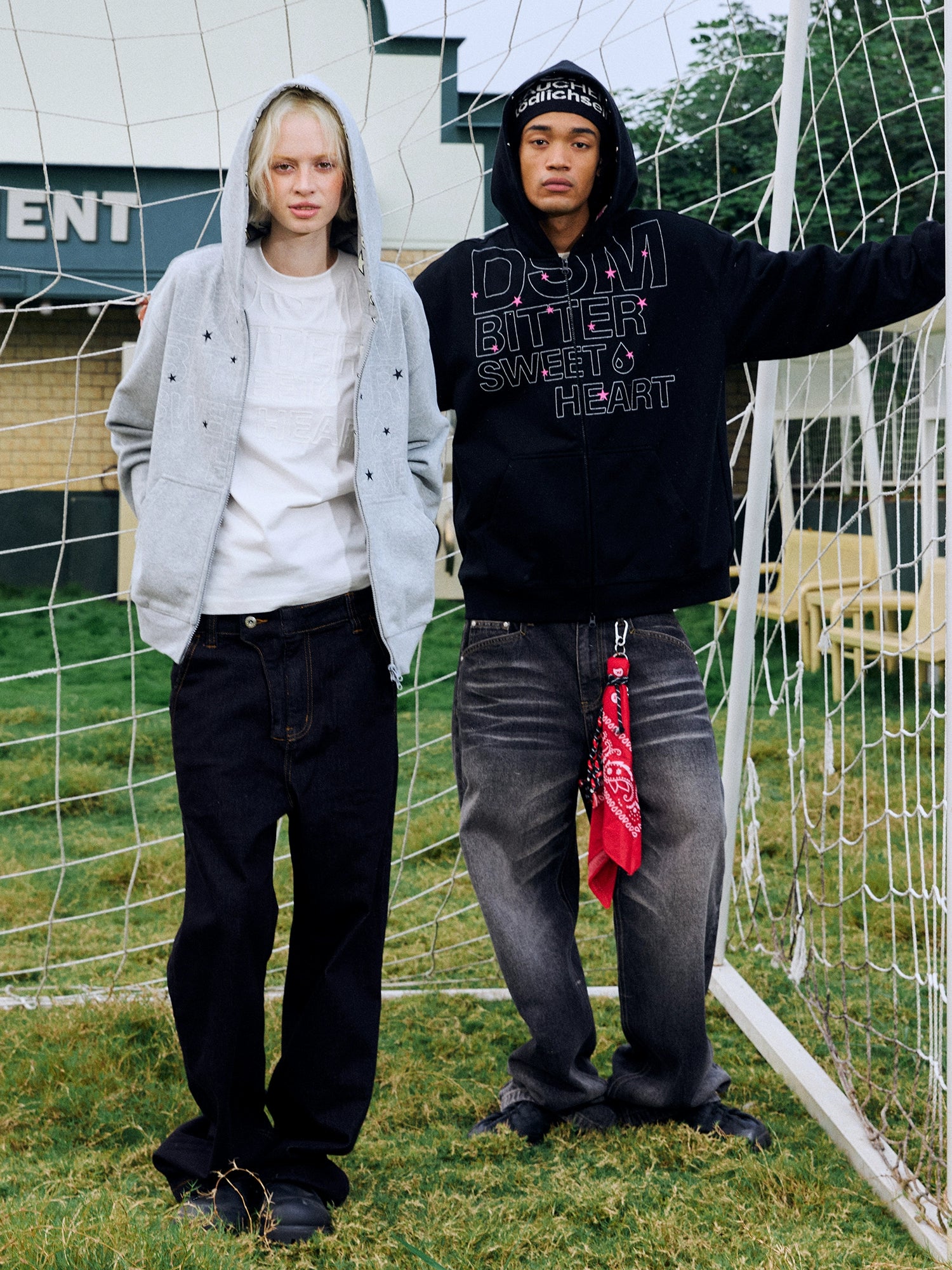 DONSMOKE Star Stitching Loose and Comfortable Contrasting Coat