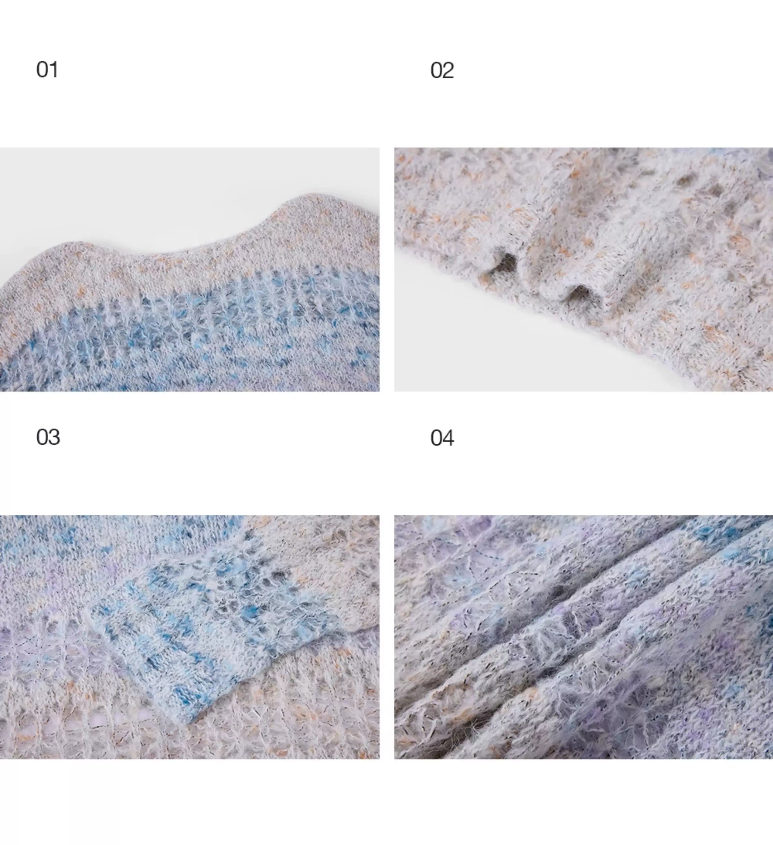 Ablueberry Hollow Short Loose Lazy Casual Sweater