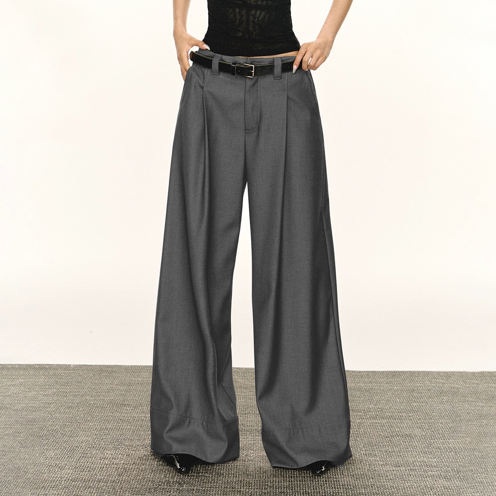 Ariseism Vintage Loose Wide Leg Suit Casual Pants