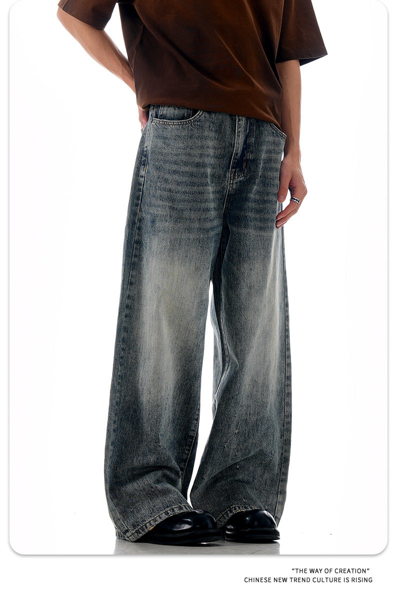 11KN Retro Loose Gradual Change Wear Three-dimensional Casual Pants