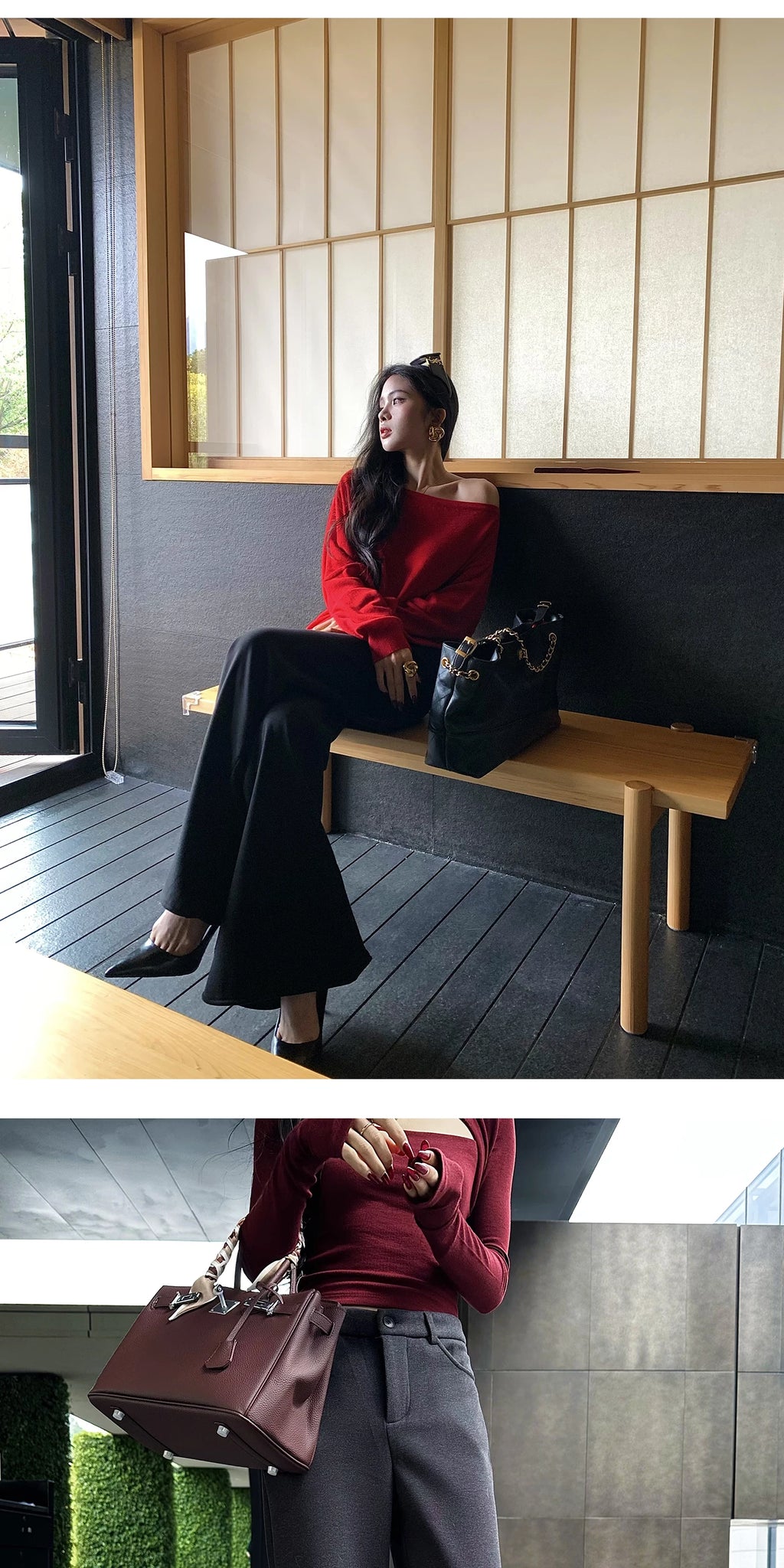 CHUYUQI Fleece Slim-fitting High-waisted Slim-fitting Casual Pants