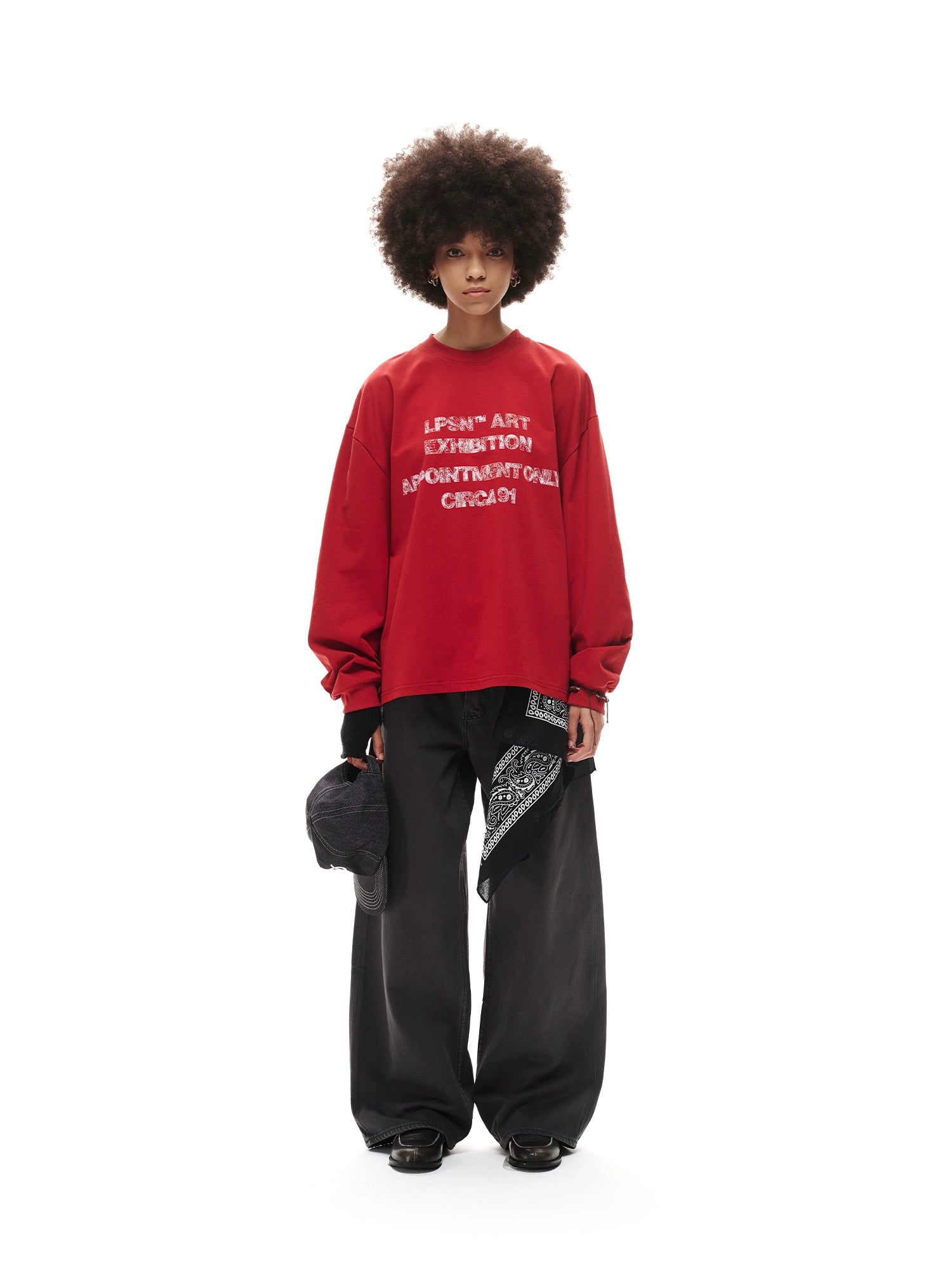 Loopsoon Front Chest Old Inkjet Print Long Sleeve
