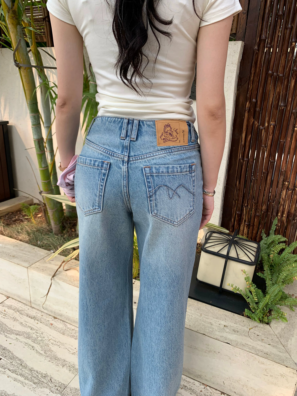 Popchee No Waist Fake Pocket Design Skinny Jeans